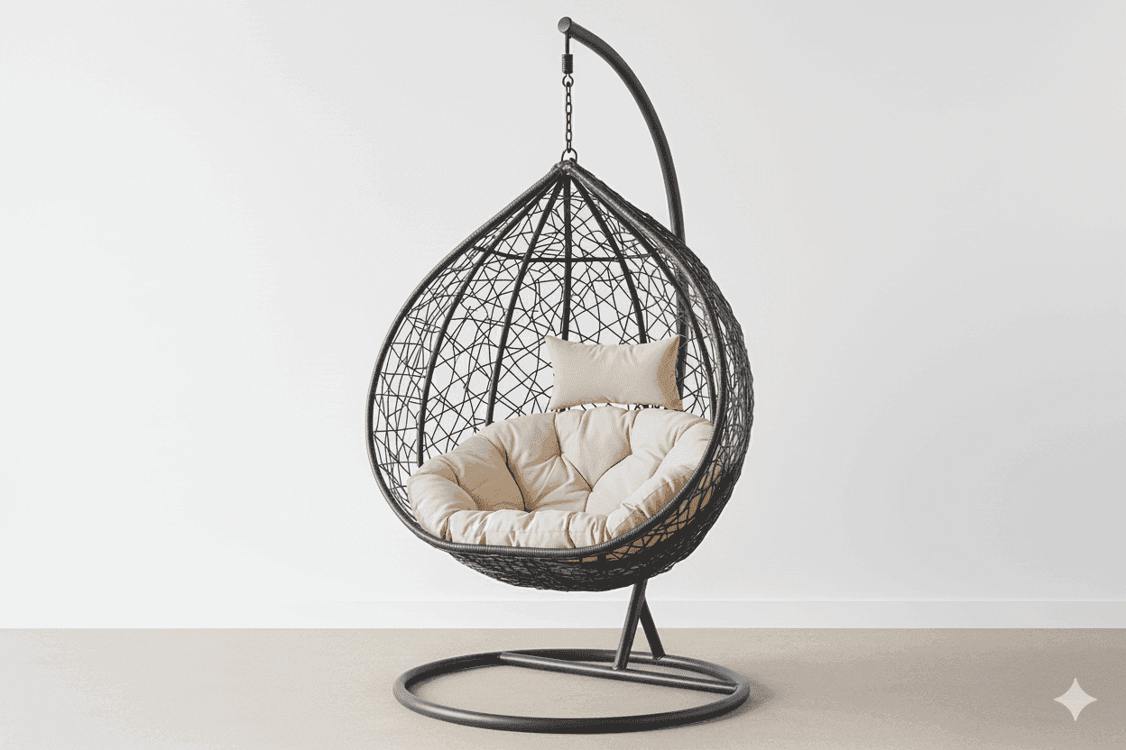 Outdoor Swing Chair UK - Detail view of premium swing chairs from Newcastle Beds UK